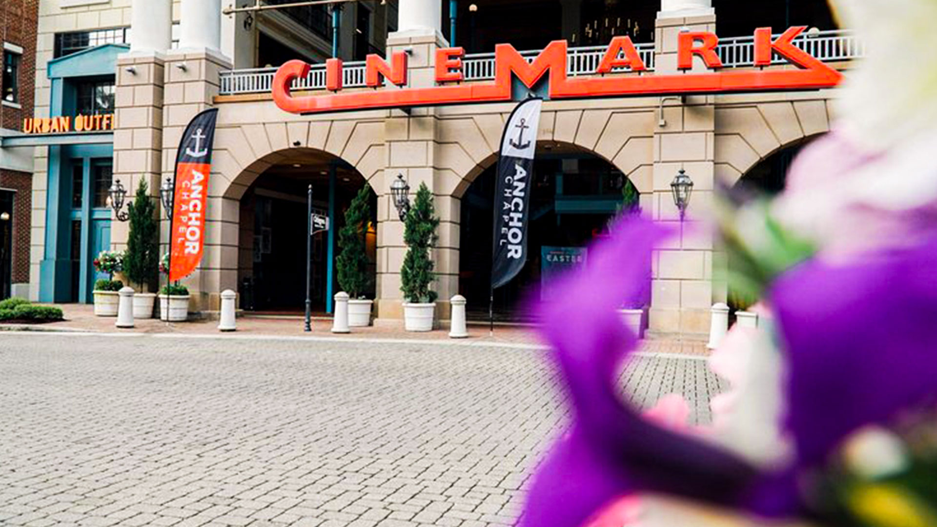 The Cinemark Theatre entrance